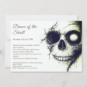 Convite de Halloween de Caveira – Festa Sombria e