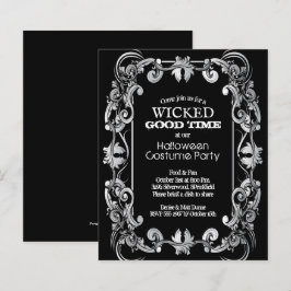 Convite de Halloween de Fronteira de Ornamentado d