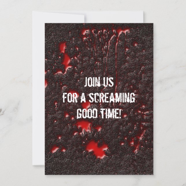 Convite de Halloween de Roadkill (Frente)