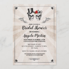 Convite de Halloween de Rosa de chá de panela de F