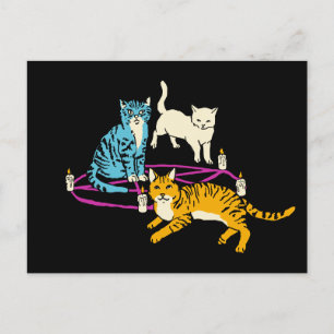 Convite de halloween do culto de gato de terror