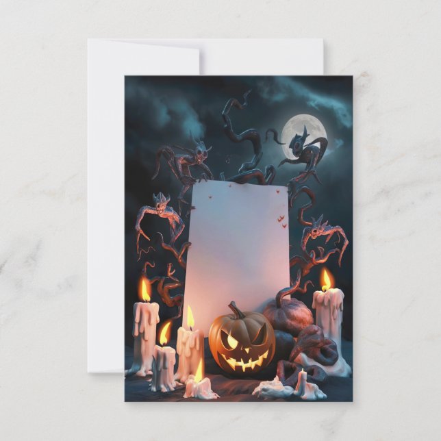 Convite de Halloween em Branco (Frente)