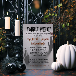 Convite de Halloween Fright Night
