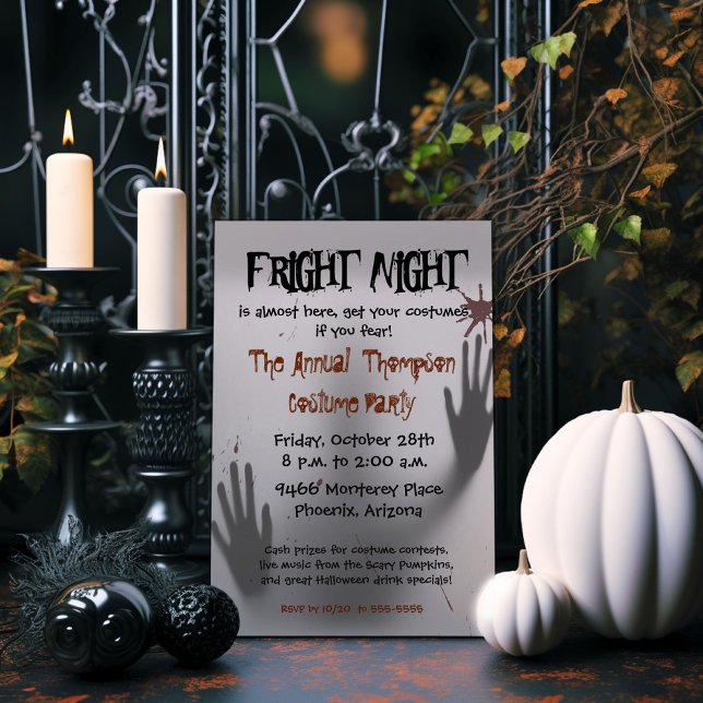 Convite de Halloween Fright Night (Criador carregado)