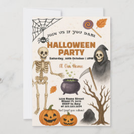 Convite de Halloween | Milho Doce e Truque ou Trat