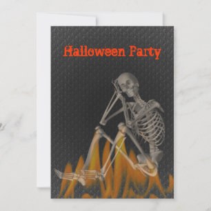 Convite De Halloween Para Chamadas De Esqueleto