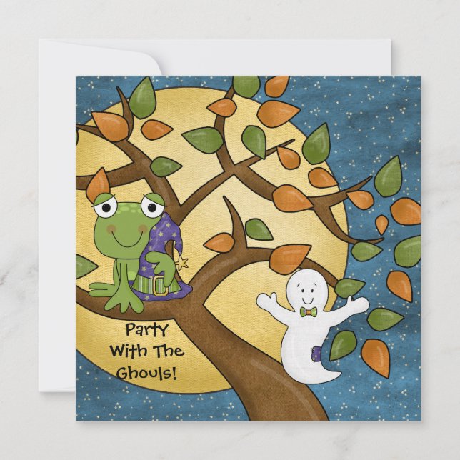 Convite de Halloween para Festa com os Duendes (Frente)