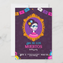 Convite de Halloween para o dia dos mortos