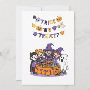 Convite de Halloween para Truque ou Travessura Car