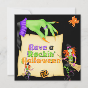 Convite de Halloween para Witchy
