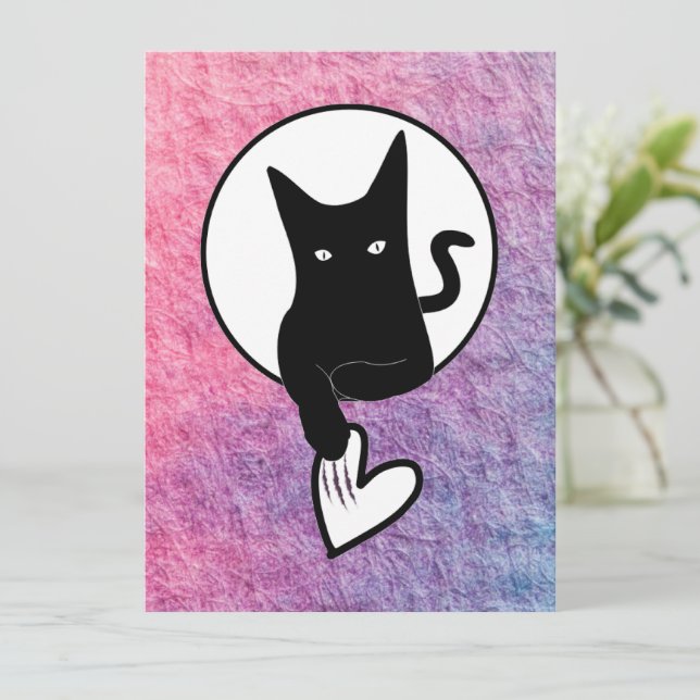 Convite de Halloween Rosa por Poeta Adiela Akoo (Em pé/Frente)