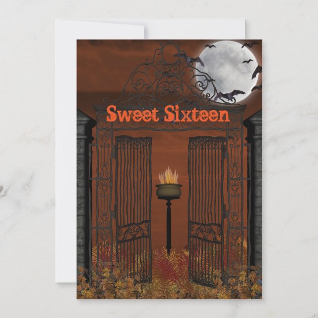 Convite de Halloween, Sweet Sixteen (Frente)
