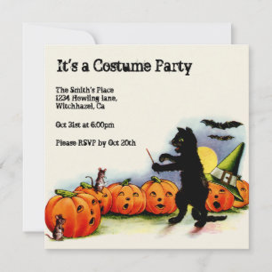 Convite de Halloween Vintage
