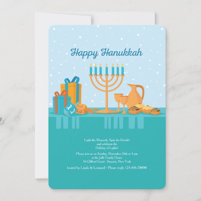 Convite de Hanukkah (Frente)