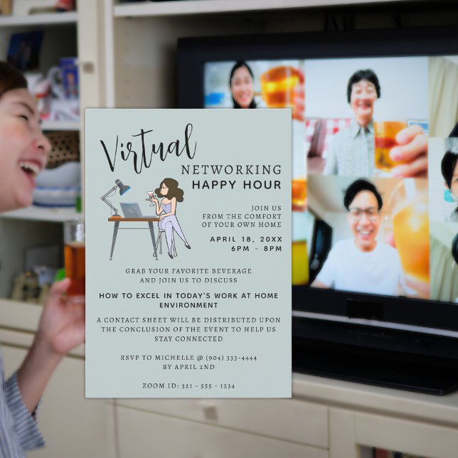 Convite de Hora Feliz Virtual (Criador carregado)