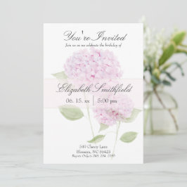 Convite de Hortênsia Rosa em Aquarela