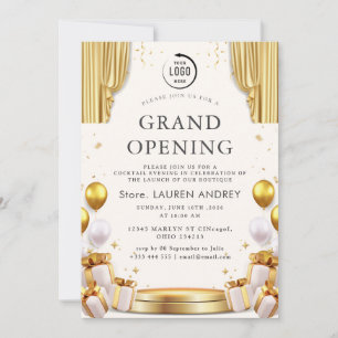 Convite de Inauguração Elegante Minimalista