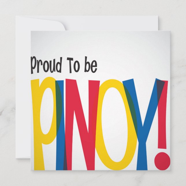 Convite de Independência Filipina Pinoy (Frente)