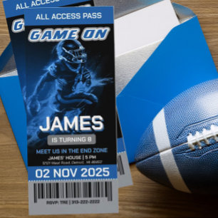 Convite de Ingresso de Futebol de Detroit