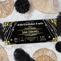 Convite de Ingresso para Festa Art Deco dos Anos 1