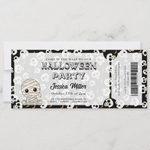 Convite de Ingresso para Festa de Halloween Assust