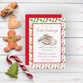 Convite de Intercâmbio de Biscoitos de Natal com A