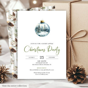 Convite de Inverno Chic Boêmio para Festa de Natal