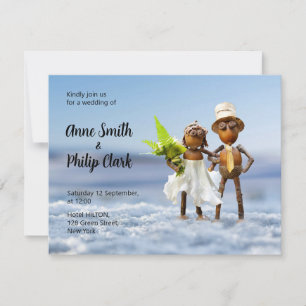 Convite de inverno de casamento com Acorn elves ap