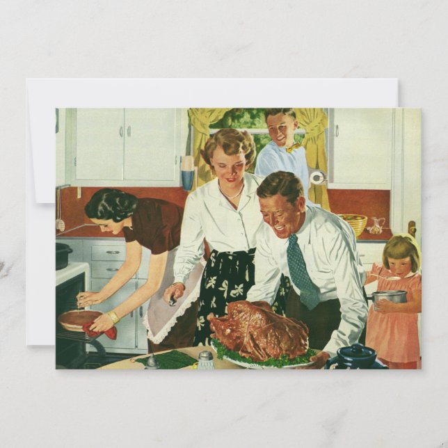 Convite de jantar de Ação de Graças de cozinha vin (Frente)