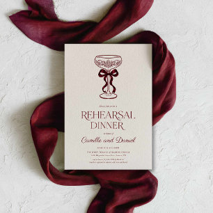 Convite de Jantar de Ensaios com Champanhe Elegant