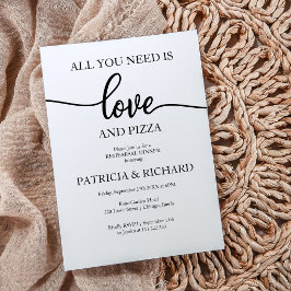 Convite de Jantar de Ensaios de Casamento Amor e P