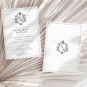 Convite de Jantar de Ensaios de Casamento com Bras