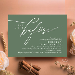 Convite de Jantar de Ensaios de Casamento em Scrip