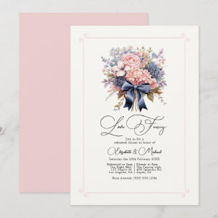 Convite de Jantar de Ensaios Floral Elegante e Sof