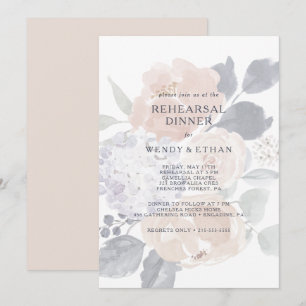 Convite de Jantar de Ensaios Floral Rústico Simple