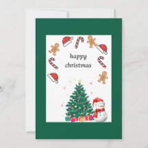 Convite de Jantar de Natal com Folhagem Elegante,