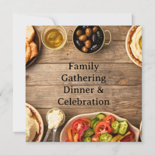 Convite de jantar elegante em cartão-postal