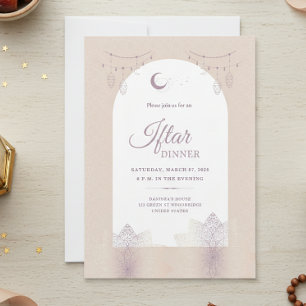 Convite de Jantar Elegante para Iftar