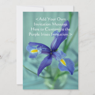 Convite De Jardim Personalizado De Flores Iris Rox