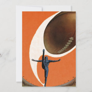 Convite de Jogo de Futebol de Esportes Vintage