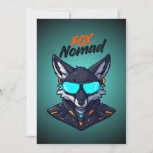 Convite de Jogo de Mecha Ciberpunk Fox Nômade