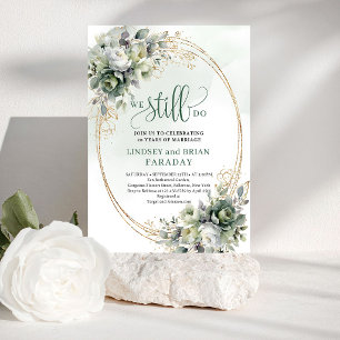 Convite de Juramento de Casamento com Vegetação Ro