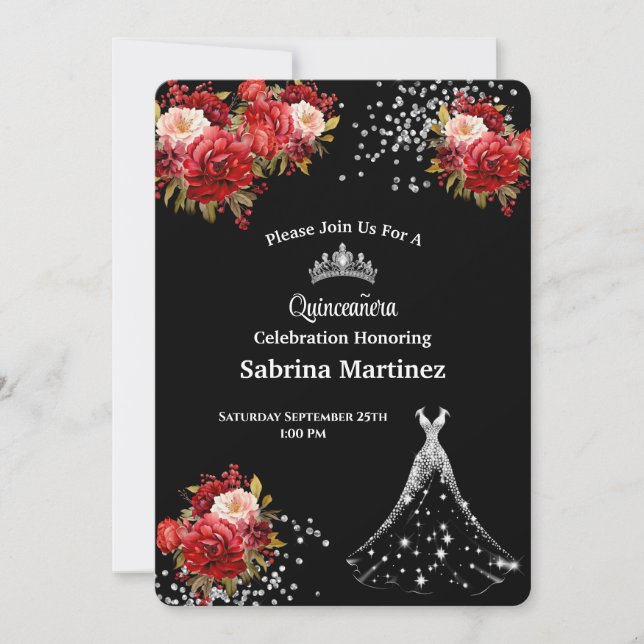 Convite de La Quinceanera (Frente)