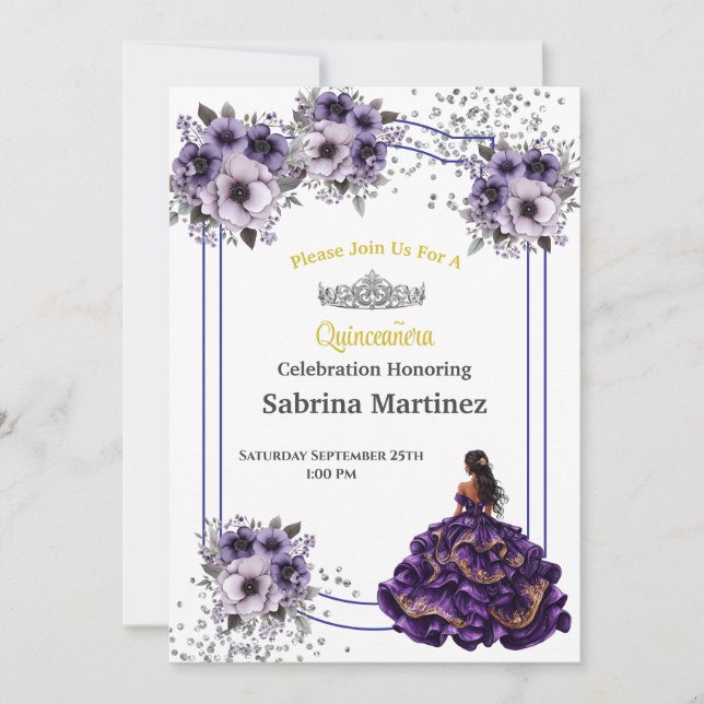 Convite de La Quinceanera (Frente)