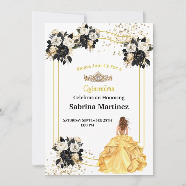 Convite de La Quinceanera (Frente)