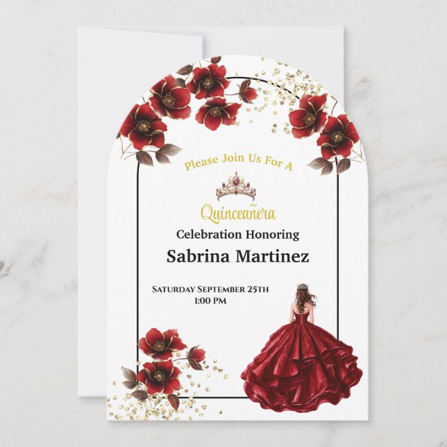 Convite de La Quinceanera (Frente)