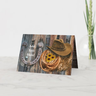 Convite de Laço de Hat Cowboy Hat-Lasso em Ferradu