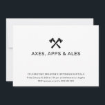 Convite de Lançamento de Machado<br><div class="desc">Este simples convite de festa de lançamento de machado pode ser editado com seus detalhes e baixado instantaneamente ou impresso via Zazzle. 

Este convite foi projetado pela designer gráfica Eden Denevan. Veja exemplos de seu trabalho aqui: https://www.behance.net/edendenevan.</div>