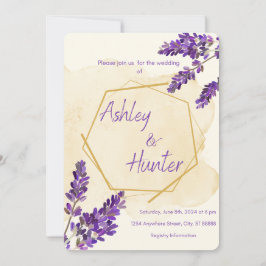 Convite de lavanda Casamento