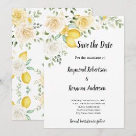Convite de Lemons & Roses para Salvar a Data